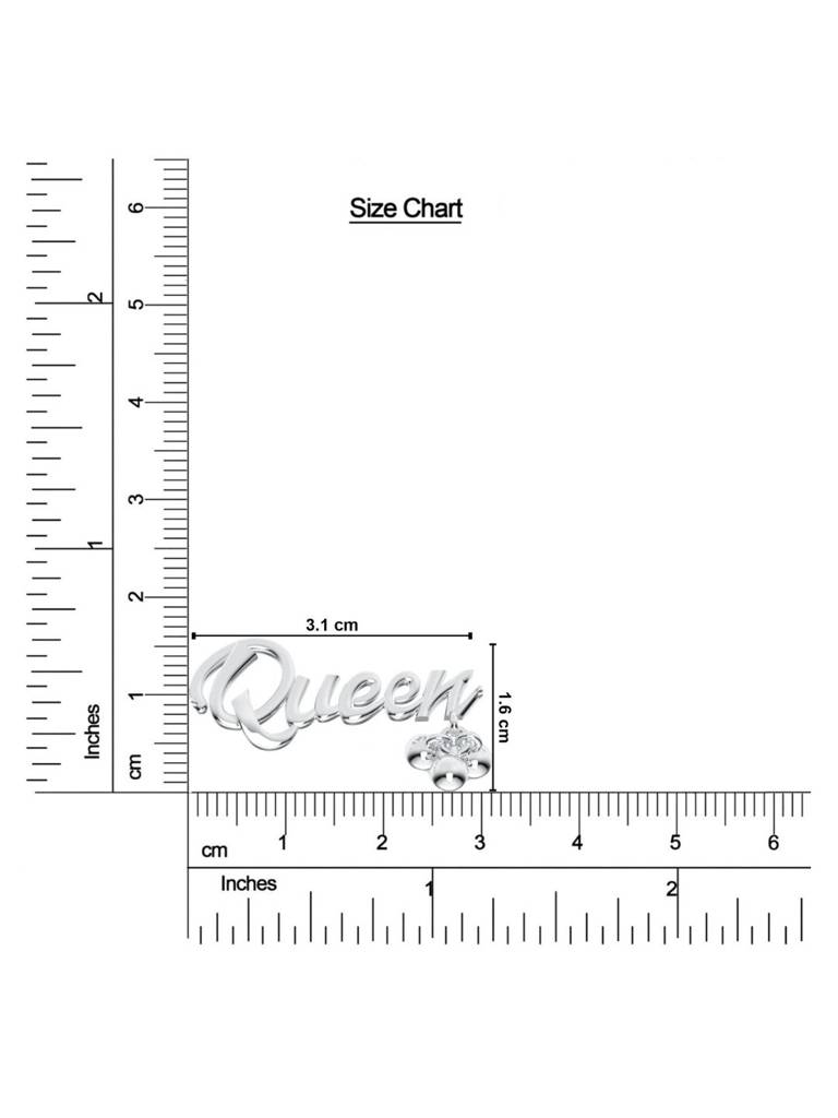 925 Sterling Silver "Queen" Anklet For Women : SILANKCH020