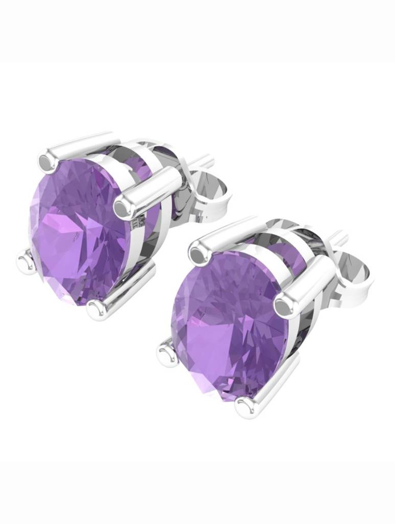 925 Sterling Silver Rhodium-Plated Studs For Women : SILCGE002_S