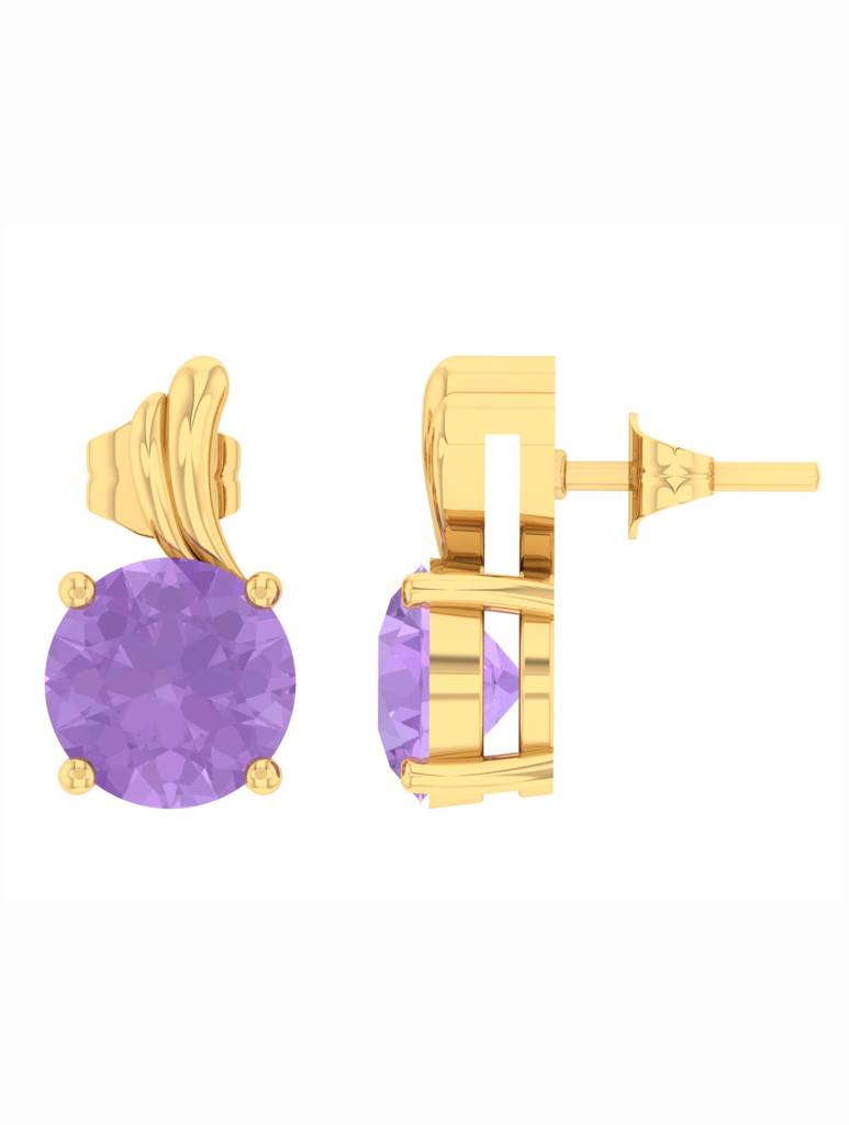 925 Sterling Silver Gold-Plated Drop Earrings For Women-Silcge003 : SILCGE003_G