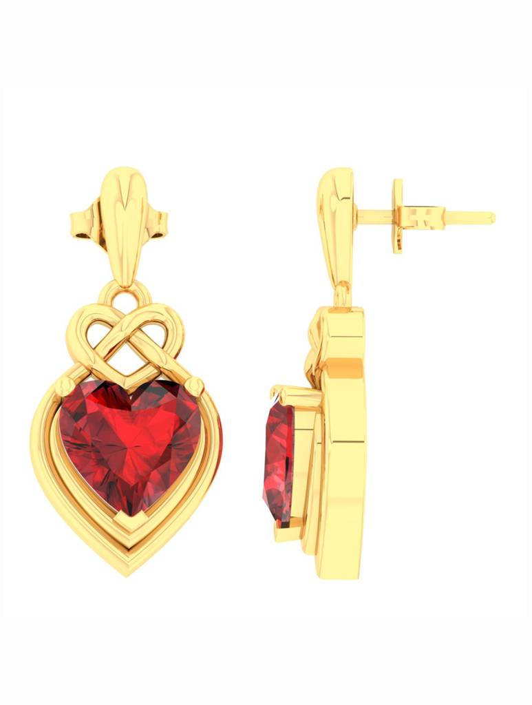 925 Sterling Silver Gold-Plated Drop Earrings For Women-Silcge004 : SILCGE004_G