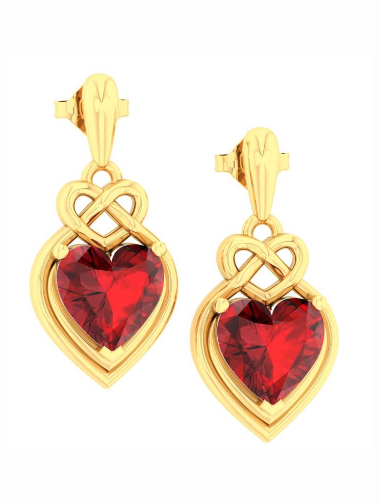 925 Sterling Silver Gold-Plated Drop Earrings For Women-Silcge004 : SILCGE004_G