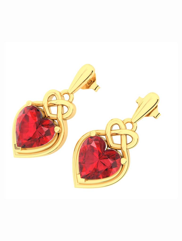 925 Sterling Silver Gold-Plated Drop Earrings For Women-Silcge004 : SILCGE004_G