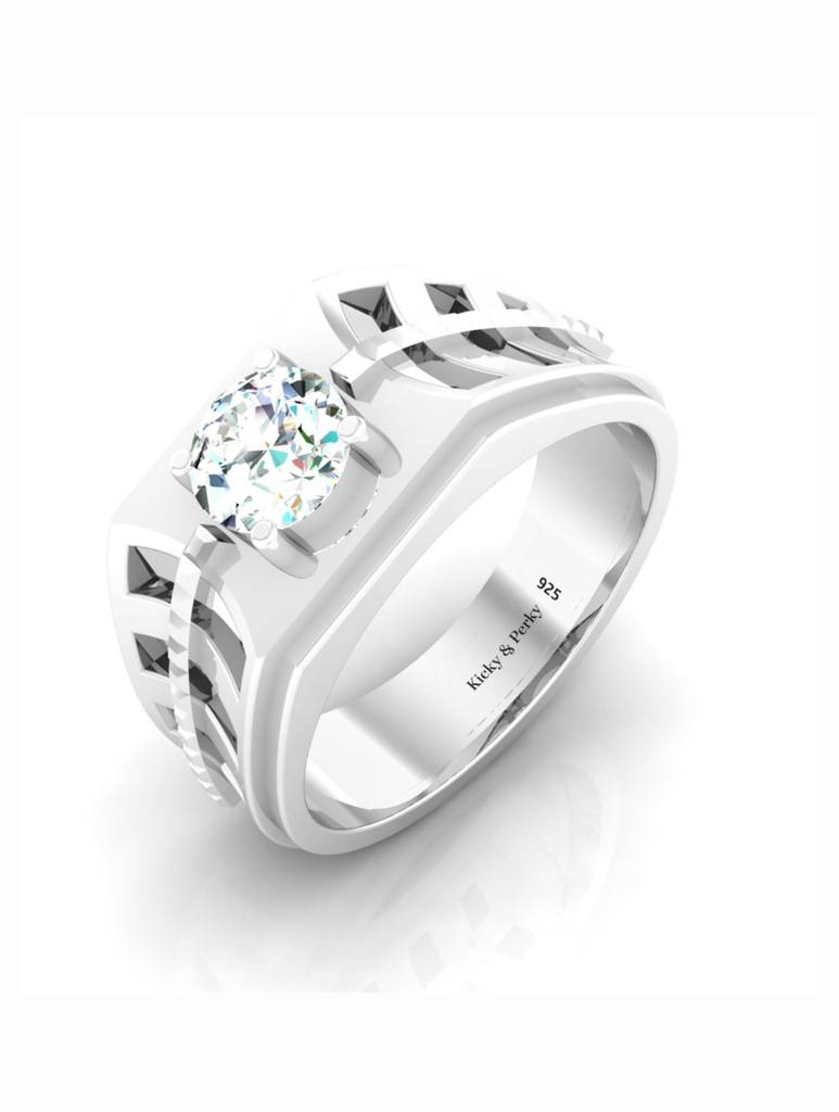 925 Sterling Silver Rhodium-Plated Ring For Men-Silcgmenr002 925
