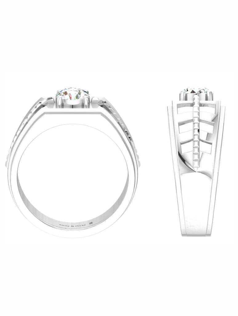 925 Sterling Silver Rhodium-Plated Ring For Men-Silcgmenr002 : SILCGMENR002_S-11