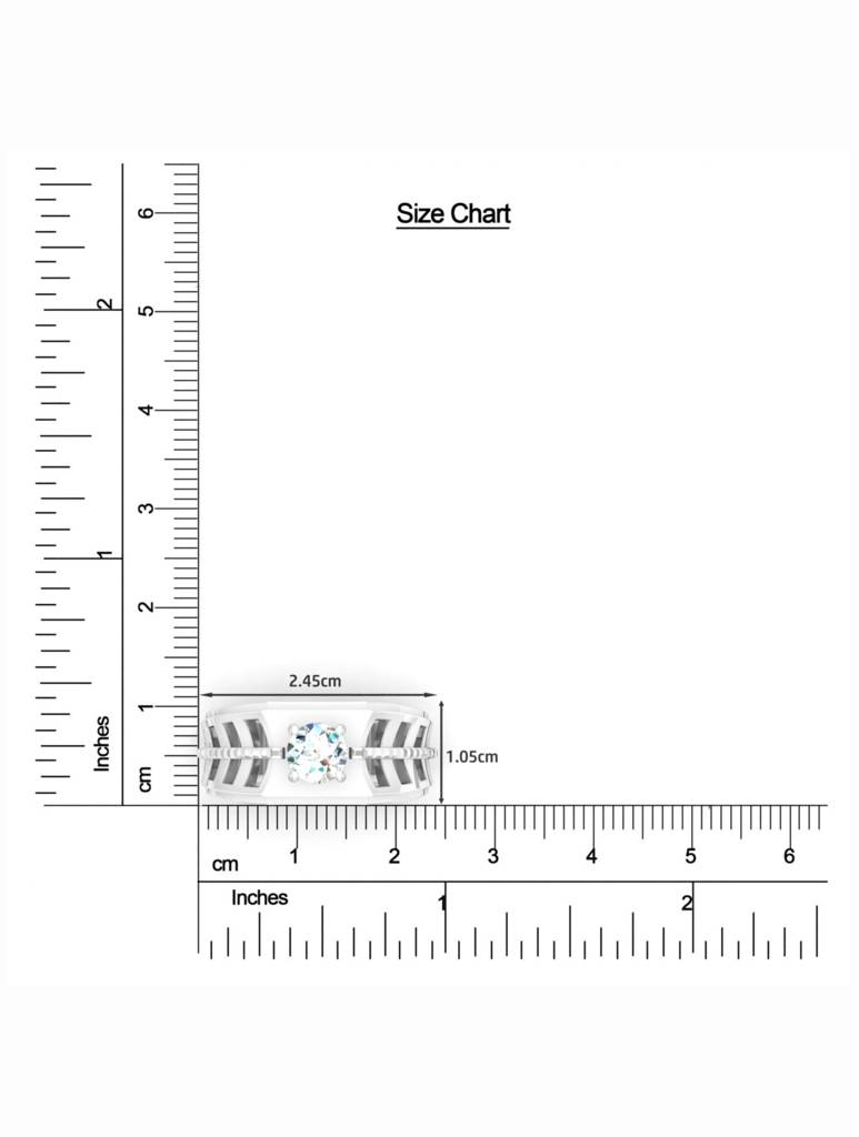 925 Sterling Silver Rhodium-Plated Ring For Men-Silcgmenr002 : SILCGMENR002_S-11