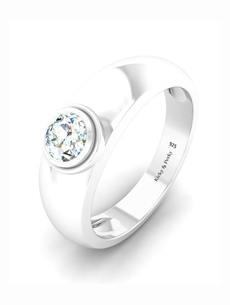 925 Sterling Silver Rhodium-Plated Ring For Men-Silcgmenr003 925