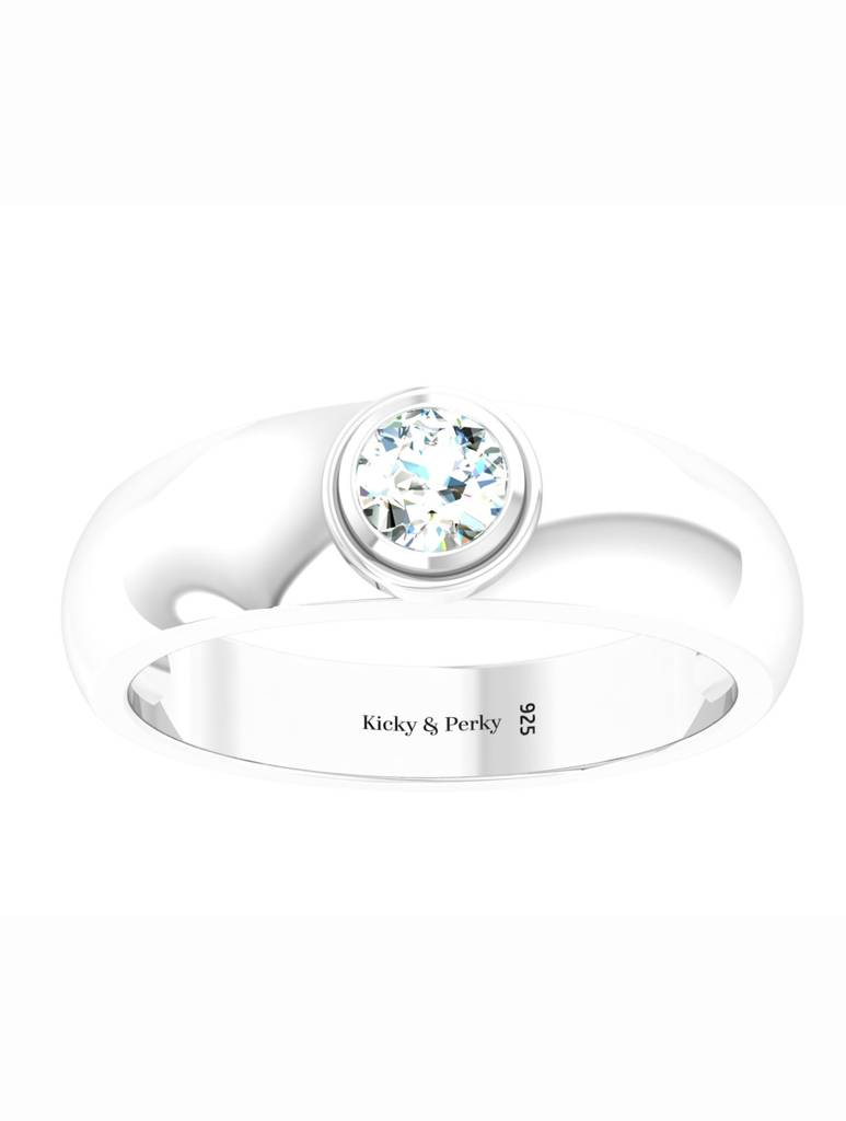 925 Sterling Silver Rhodium-Plated Ring For Men-Silcgmenr003 : SILCGMENR003_S-11