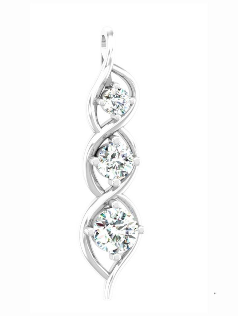 925 Sterling Silver Rhodium Plated Pendant For Women-Silcgp003 : SILCGP003_S