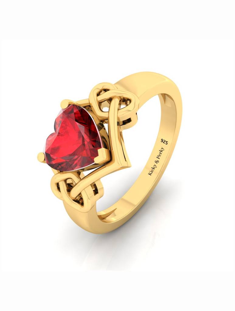 925 Sterling Silver Gold-Plated Finger Ring For Women-Silcgr001 : SILCGR001_G-7