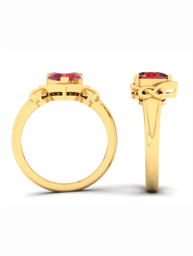 925 Sterling Silver Gold-Plated Finger Ring For Women-Silcgr001 : SILCGR001_G-7