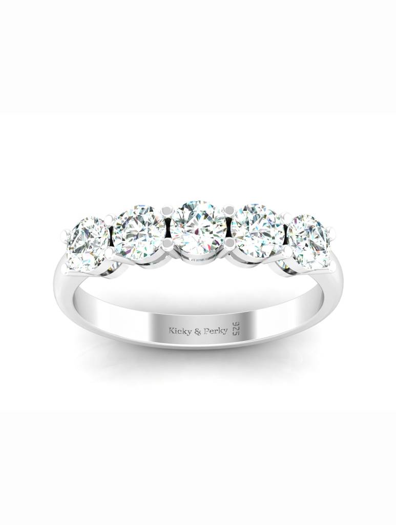 925 Sterling Silver Rhodium-Plated Finger Ring For Women-Silcgr005_W : SILCGR005_W_S-7