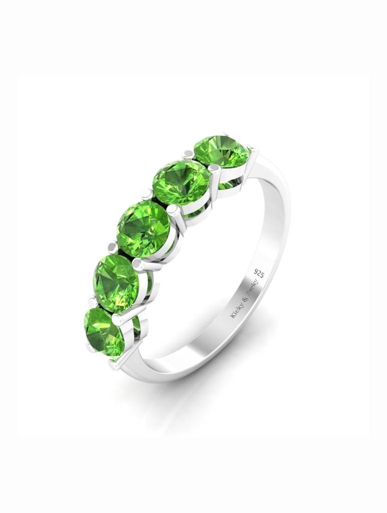 925 Sterling Silver Rhodium-Plated Finger Ring For Women-Silcgr006_Pr : SILCGR006_PR_S-7