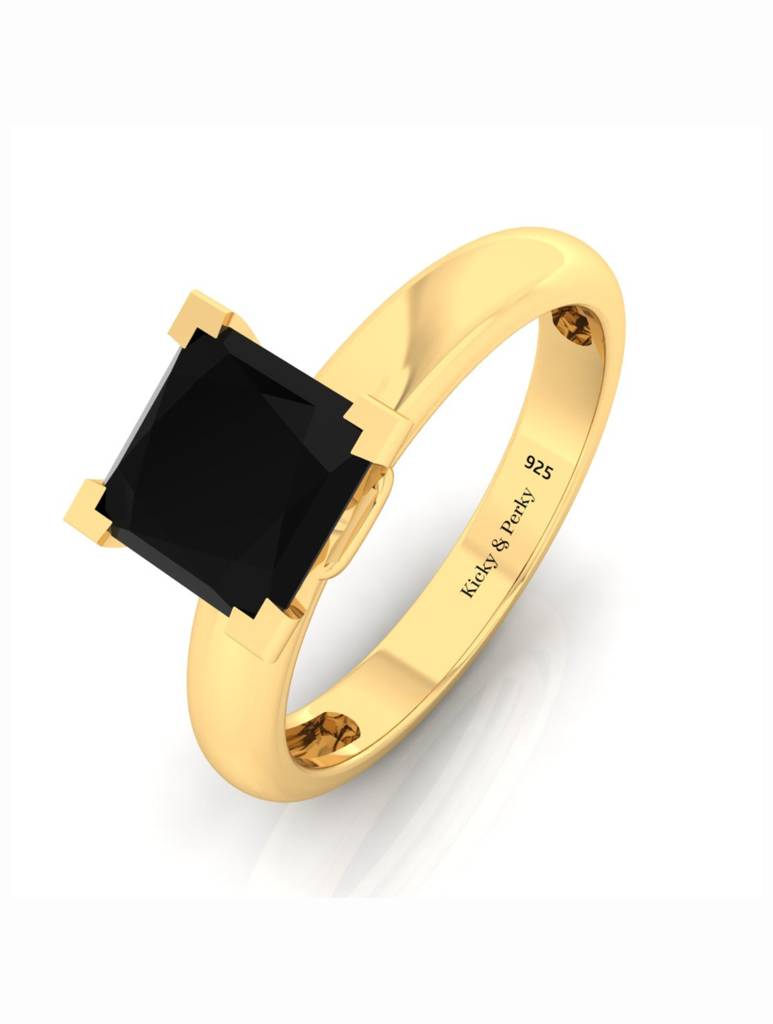 925 Sterling Silver Gold-Plated Finger Ring For Women-Silcgr009 : SILCGR009_G-7