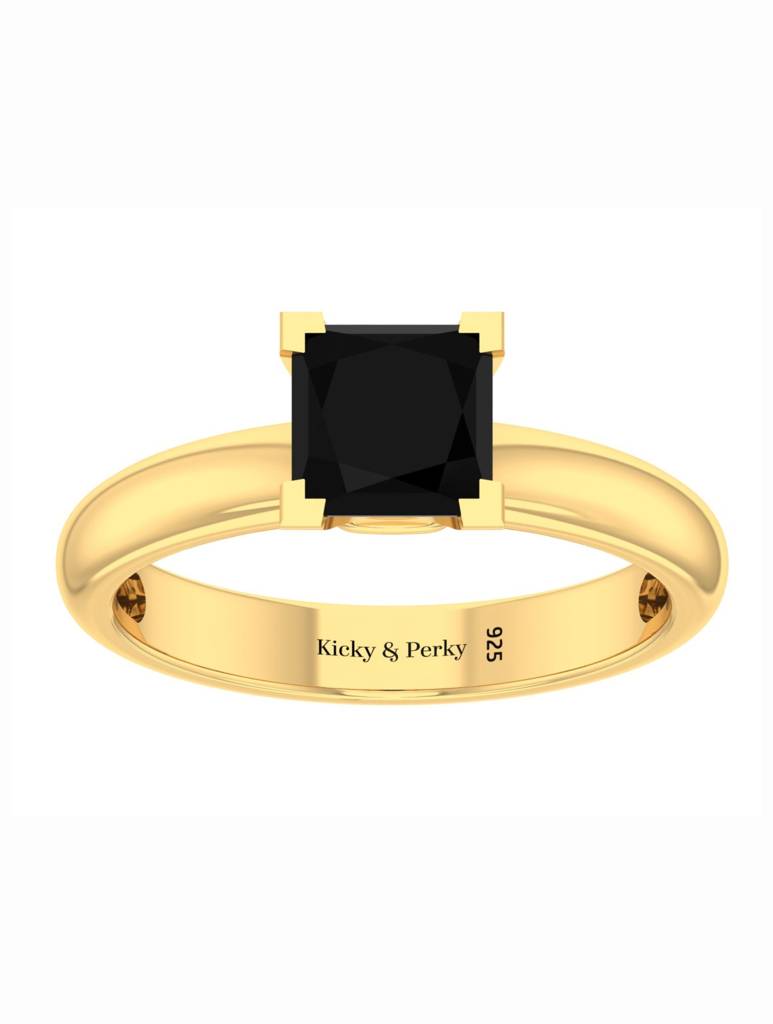 925 Sterling Silver Gold-Plated Finger Ring For Women-Silcgr009 : SILCGR009_G-7