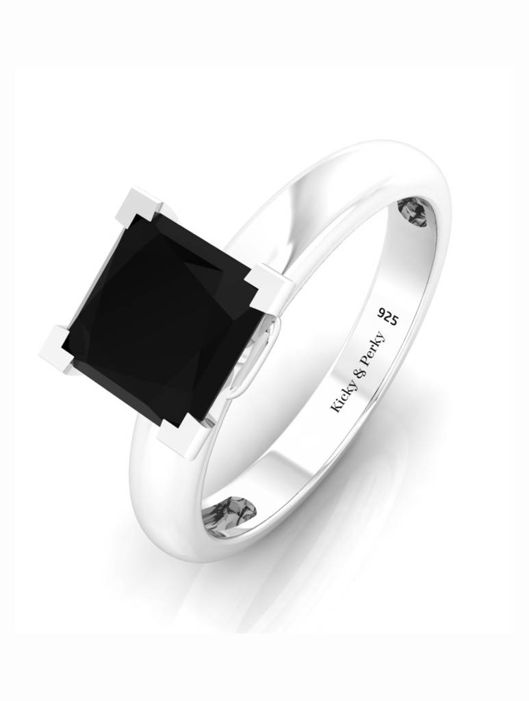 925 Sterling Silver Rhodium-Plated Finger Ring For Women-Silcgr009 : SILCGR009_S-7