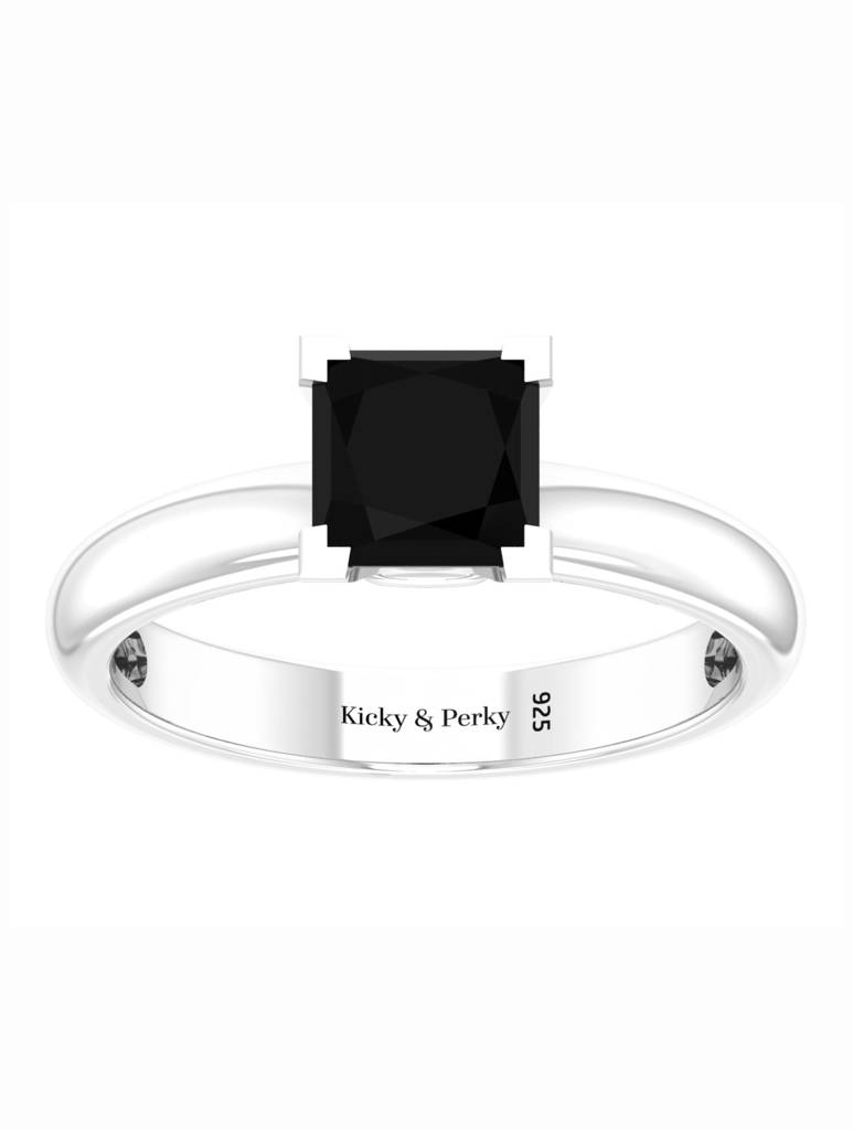 925 Sterling Silver Rhodium-Plated Finger Ring For Women-Silcgr009 : SILCGR009_S-7