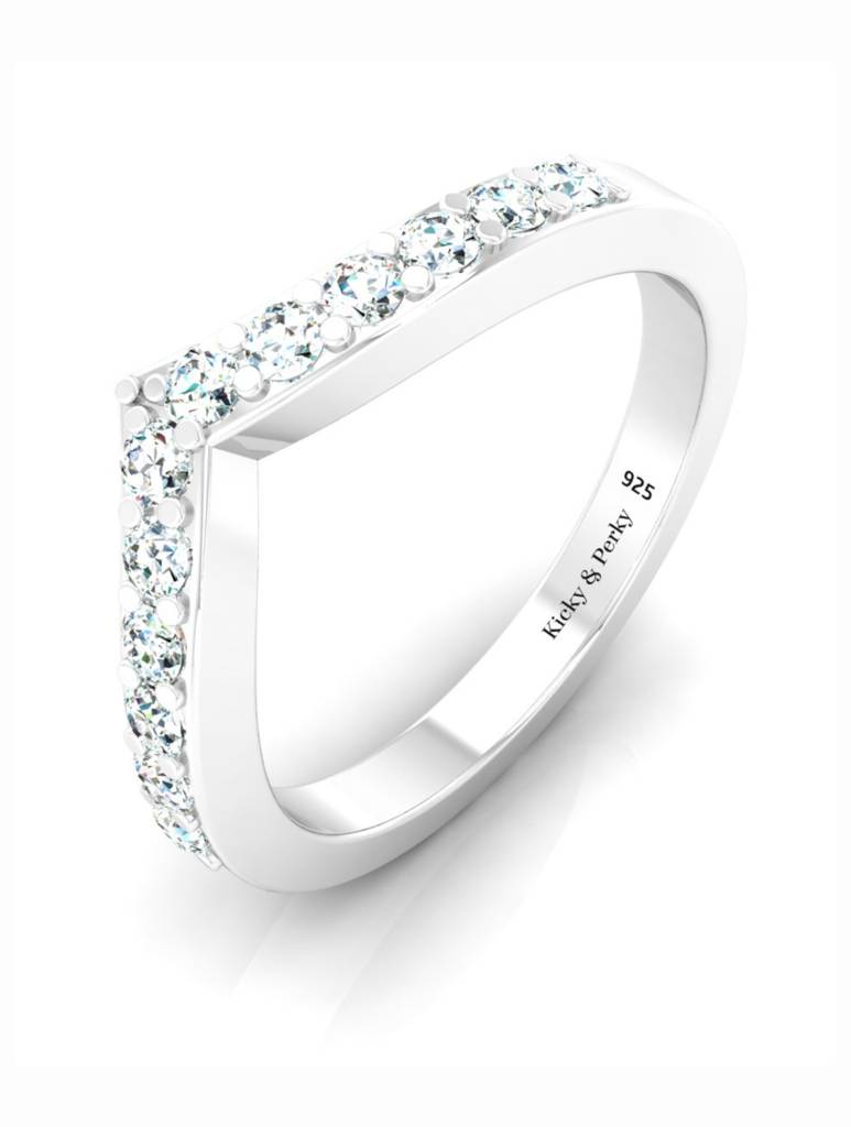 925 Sterling Silver Rhodium-Plated Finger Ring For Women-Silcgr010_W : SILCGR010_W_S-7