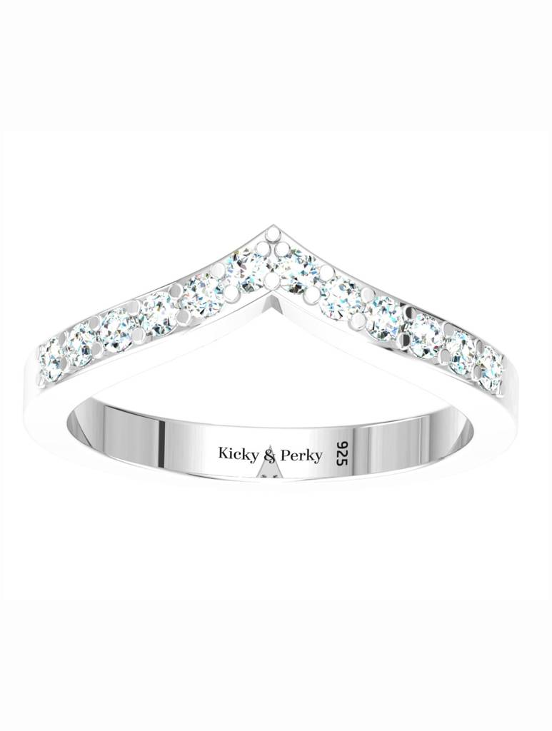 925 Sterling Silver Rhodium-Plated Finger Ring For Women-Silcgr010_W : SILCGR010_W_S-7