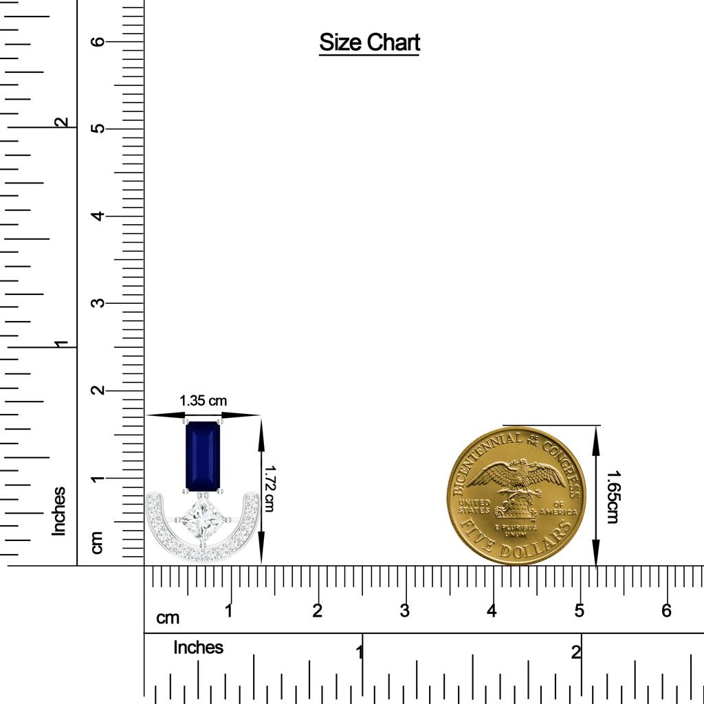 925 Sterling Silver Baguette Shape Iolite And Moissanite Stone Studded Earring Jewelry For Women : SILCOE008