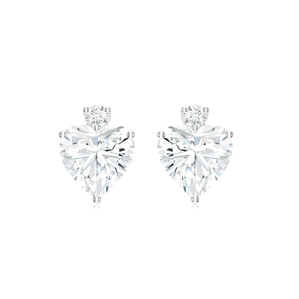 Heartbeat Rhythm 925 Sterling Silver Moissanite Stud Earrings main image 1