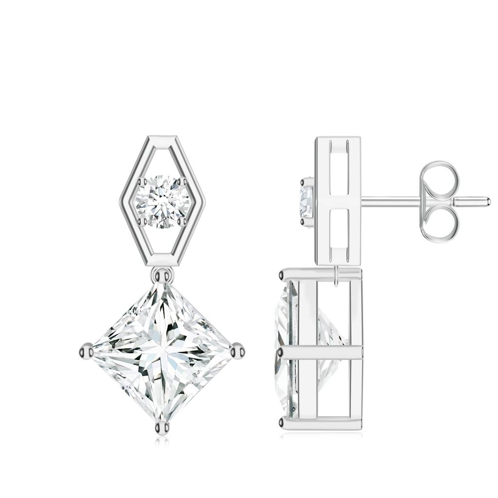925 Sterling Silver Moissanite Stone Studded Earring Jewelry For Women : SILCOE014