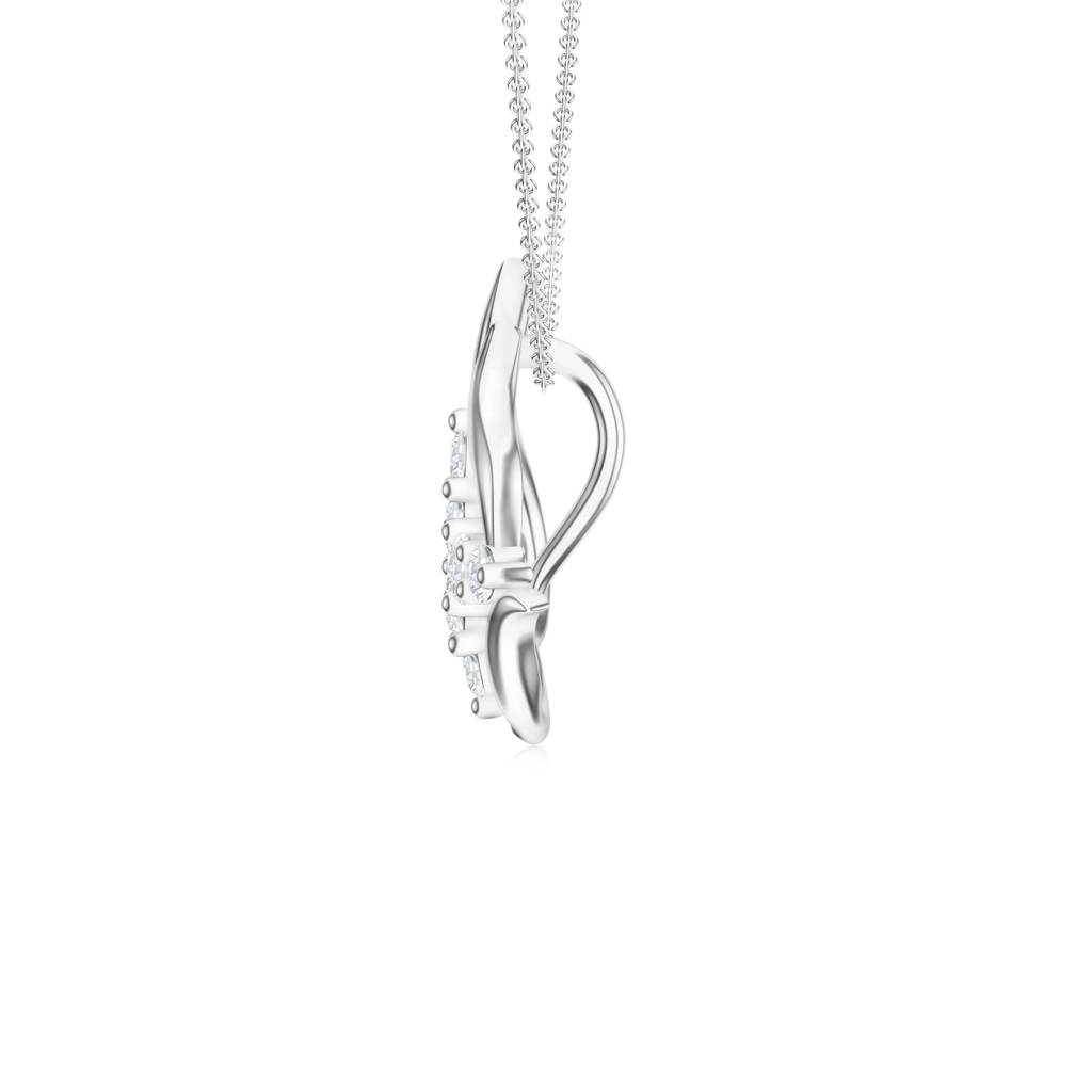Sterling Silver Abstract Geometric Moissanite Studded Necklace Pendant Jewelry For Women : SILCOP005