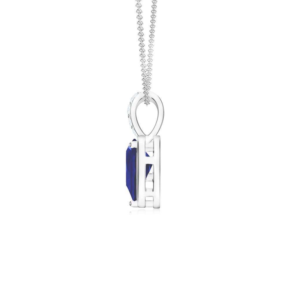 925 Sterling Silver Teardrop Shape Iolite Stone Studded Necklace Pendant Jewelry For Women : SILCOP009