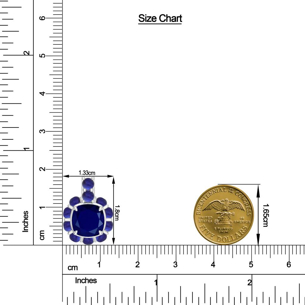 925 Sterling Silver Cushion Shape Iolite Stone Studded Necklace Pendant Jewelry For Women : SILCOP019