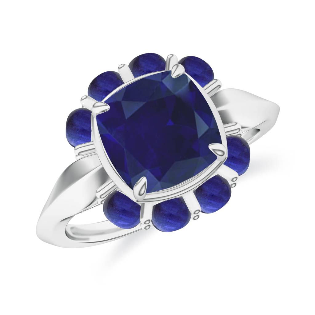 925 Sterling Silver Iolite Stone Studded Ring Jewelry For Women : SILCOR024