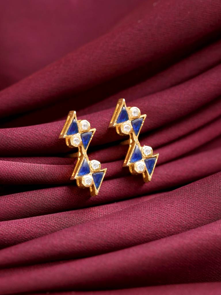 925 Sterling Silver Moissanite Talphe Studded Stud Earrings : SILDWE011