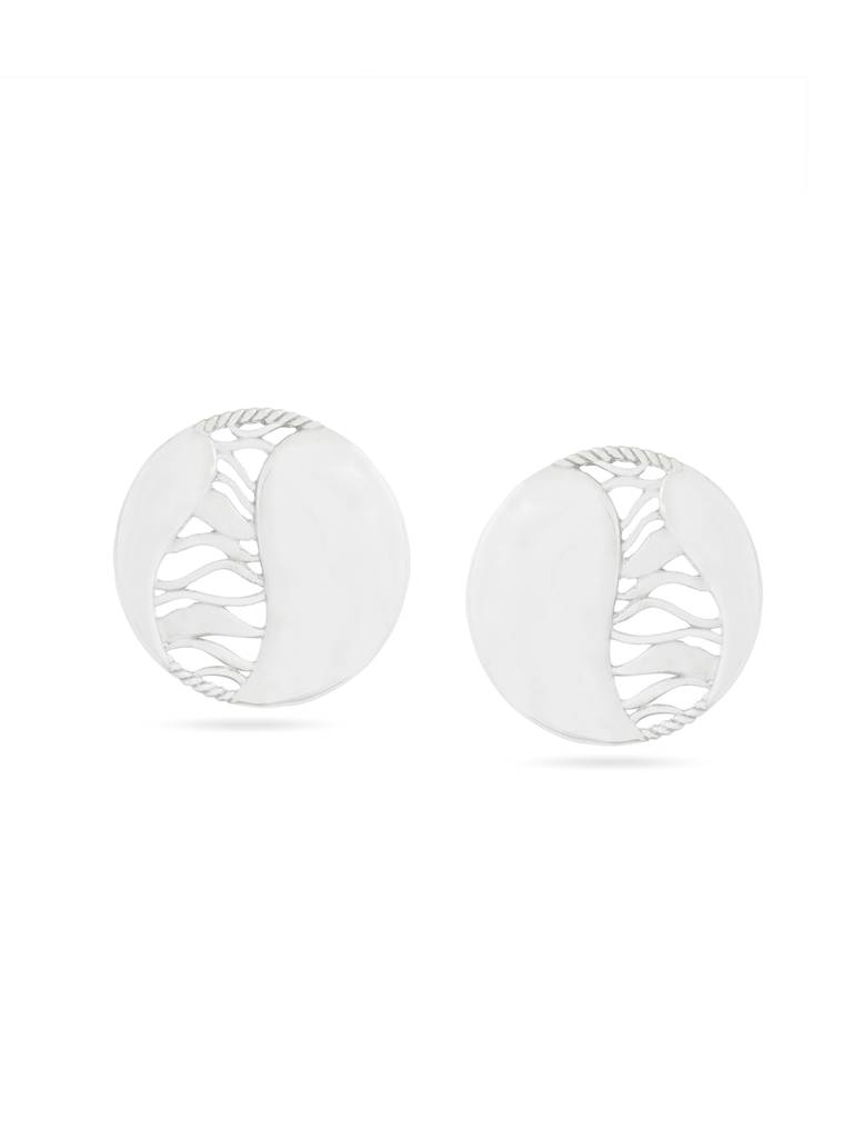 Kicky And Perky 925 Sterling Silver Jaali Stud Earring For Women : SILGENE020_S