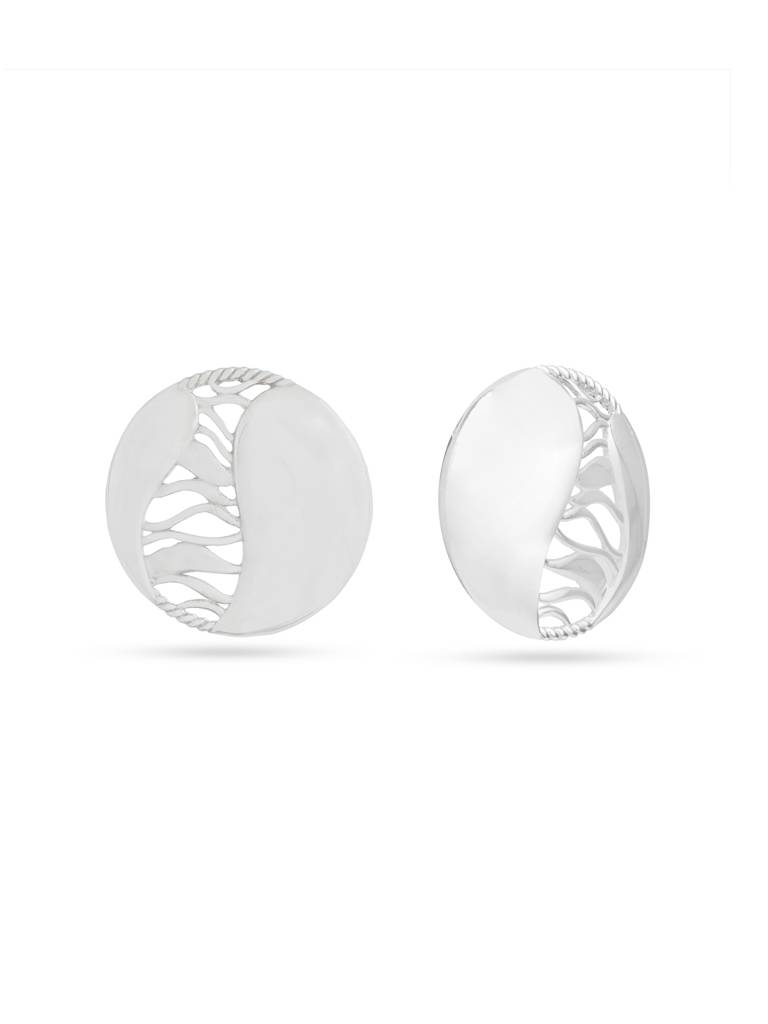 Kicky And Perky 925 Sterling Silver Jaali Stud Earring For Women : SILGENE020_S
