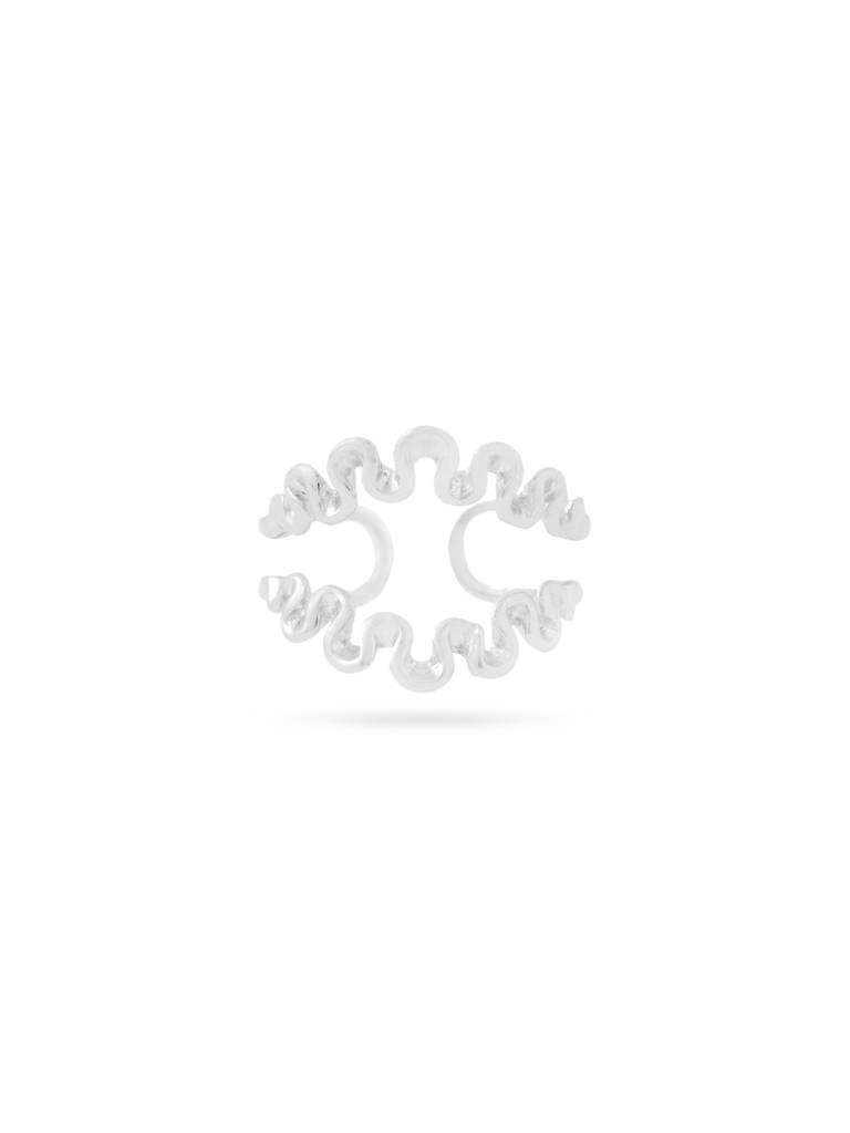Kicky And Perky 925 Sterling Silver Abstract Adjustable Ring For Women : SILGENR005