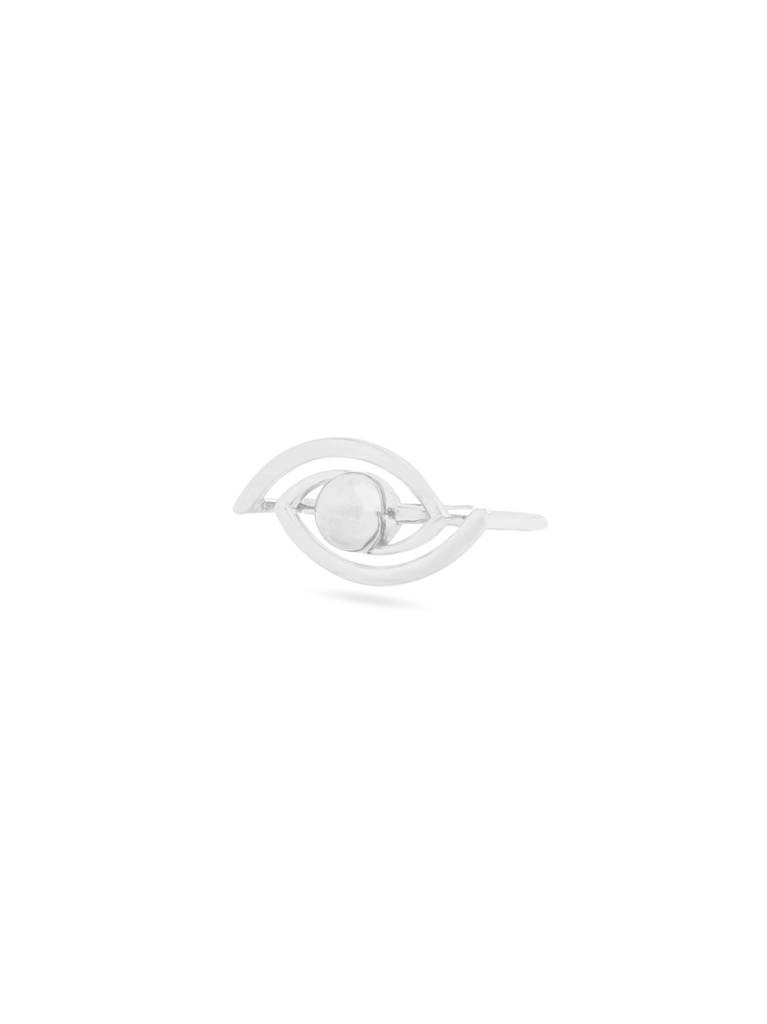 Kicky And Perky 925 Sterling Silver Evil Eye Adjustable Ring For Women : SILGENR009_S