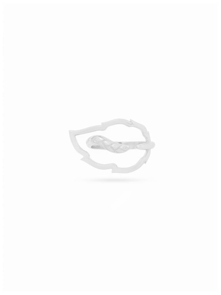 Kicky And Perky 925 Sterling Silver Leaf Shape Adjustable Ring For Women : SILGENR011