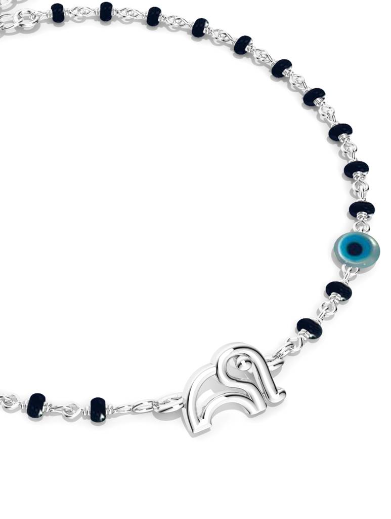 925 Sterling Silver Evil Eye Kids Bracelet : SILKIDSB015
