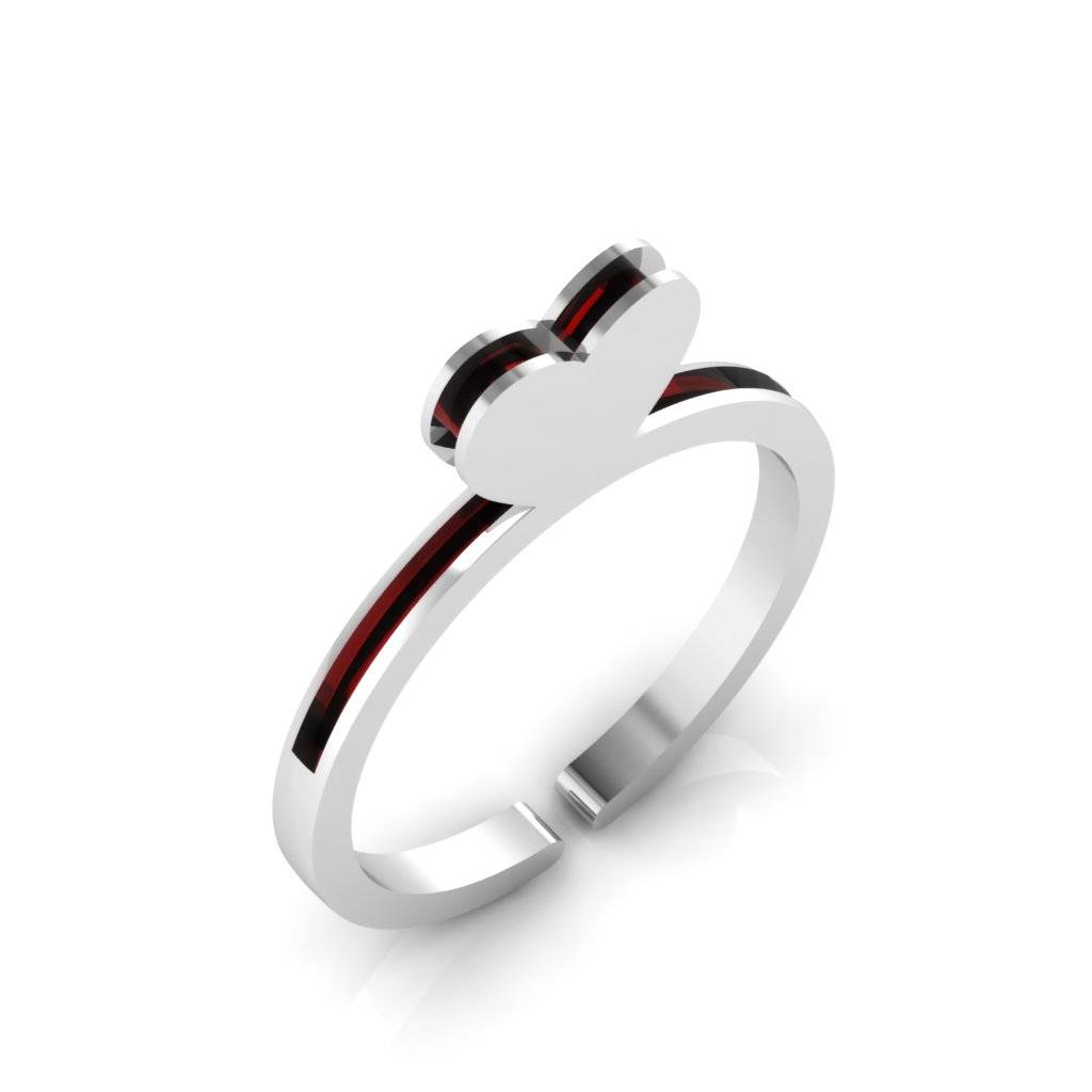 Designer Heart Silver Ring