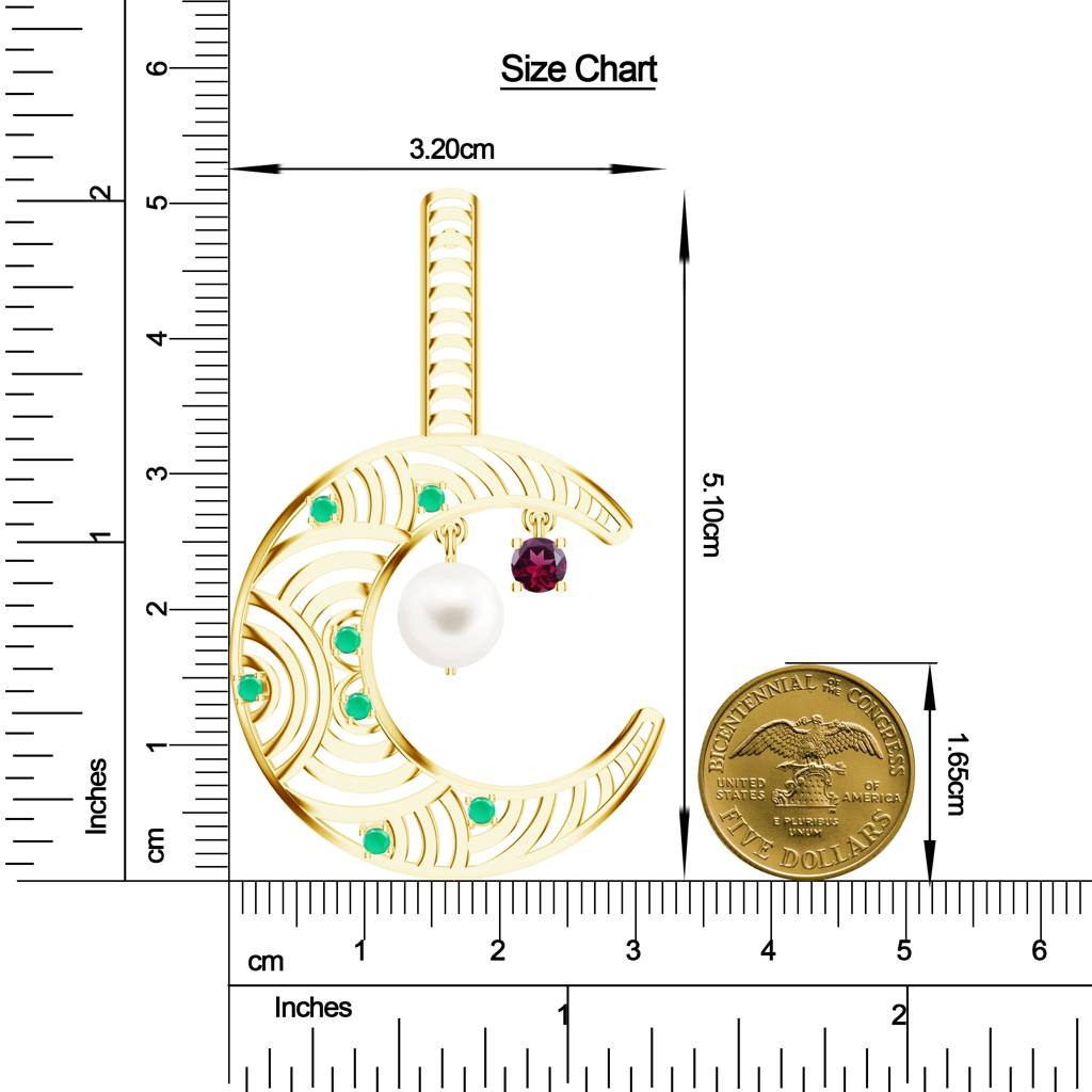 925 Sterling Silver Micron Plated Half Moon Dangle Earrings For Women With Rhodolite Garnet & Green Onyx : SILMBE001