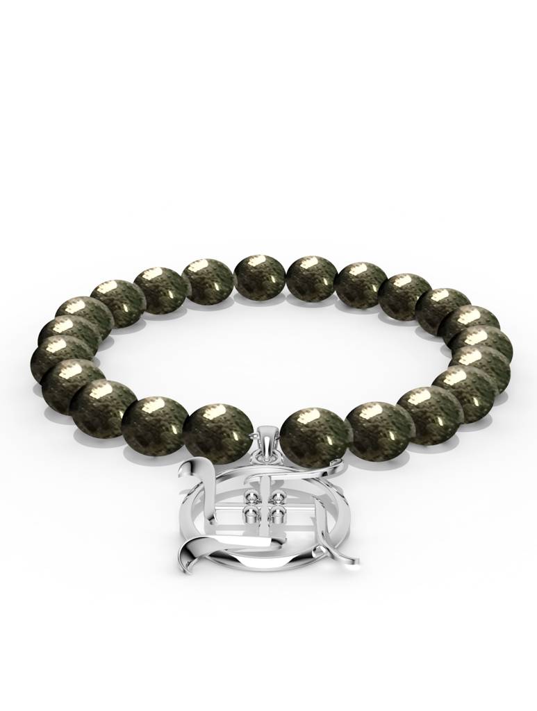 925 Sterling Silver Divine Swastika Bracelet Bracelet For Men : SILMENBR007