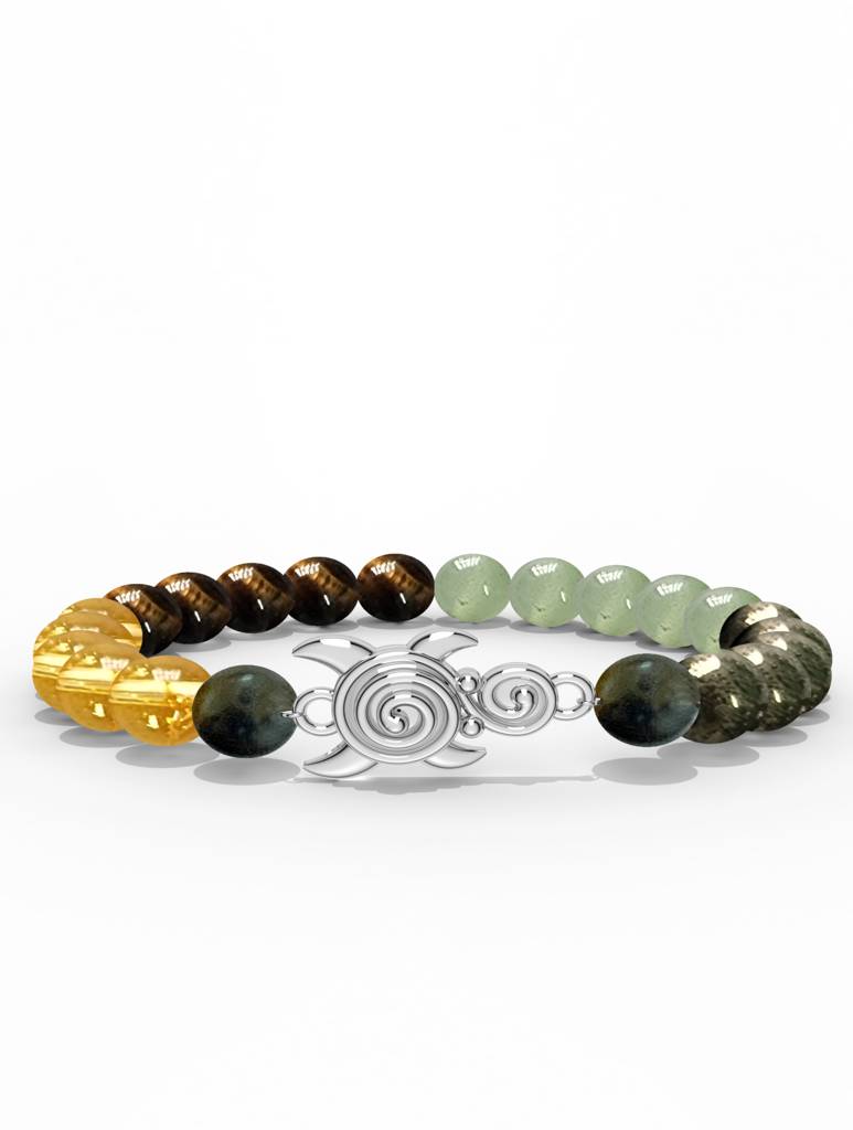 925 Sterling Silver Turtle Money Magnet Bracelet For Men : SILMENBR010