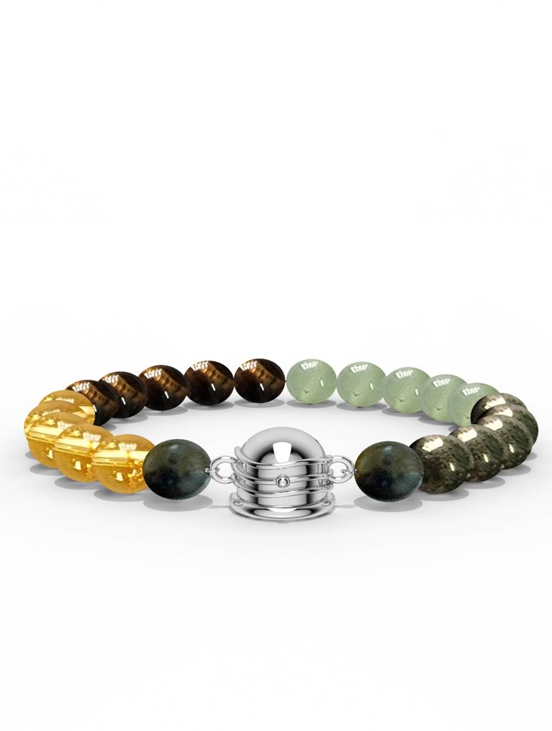 925 Sterling Silver Divine Shivling Money Magnet Bracelet For Men : SILMENBR011