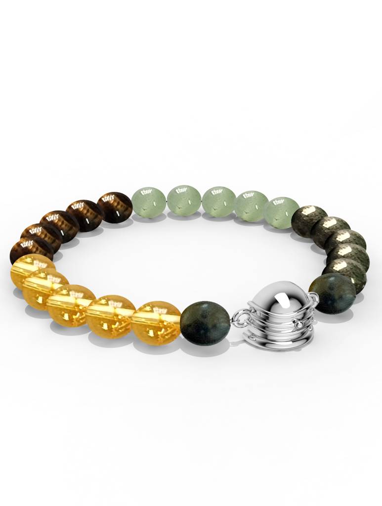 925 Sterling Silver Divine Shivling Money Magnet Bracelet For Men : SILMENBR011