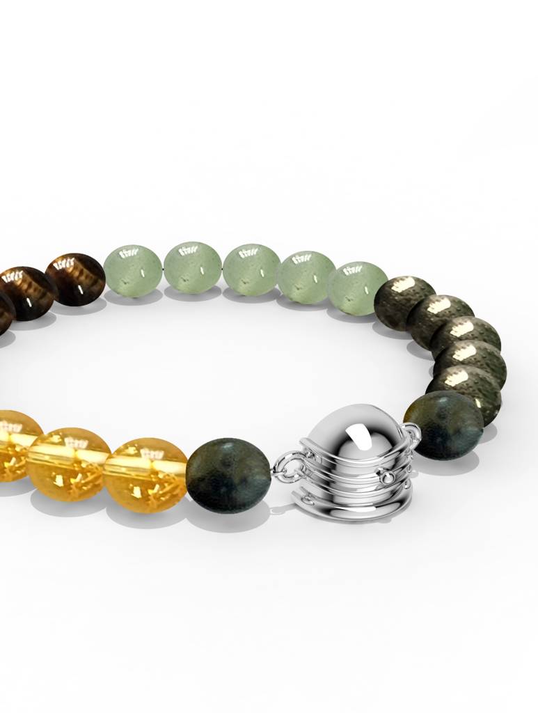 925 Sterling Silver Divine Shivling Money Magnet Bracelet For Men : SILMENBR011