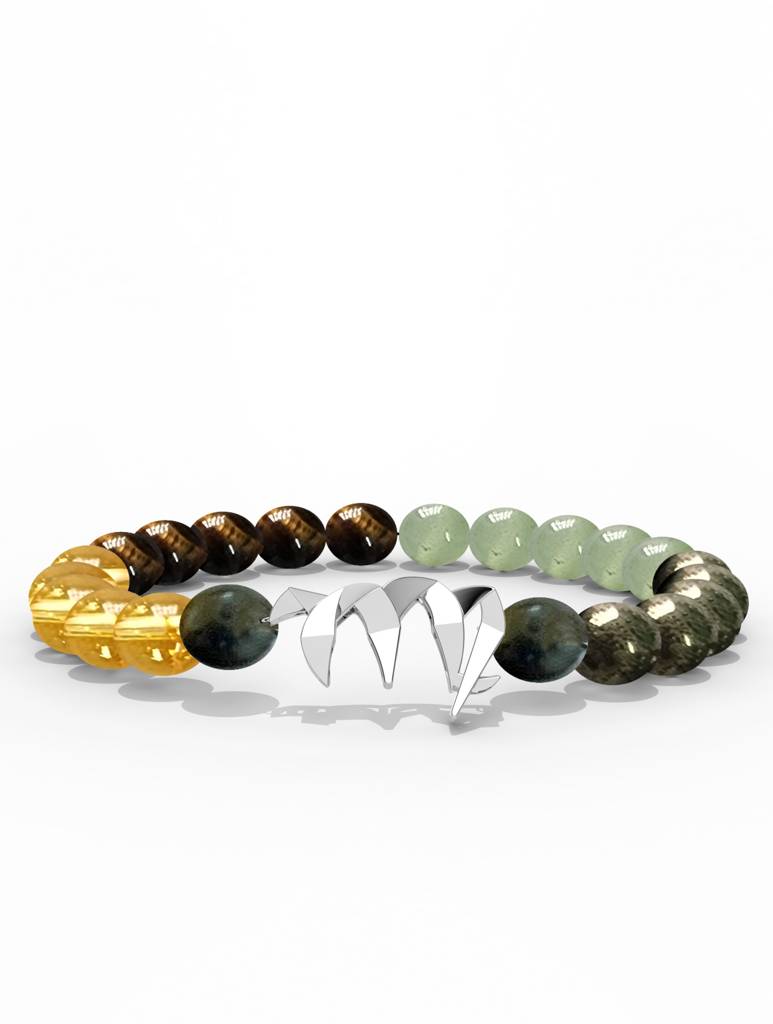 925 Sterling Silver Virgo Money Magnet Bracelet For Men : SILMENBR013