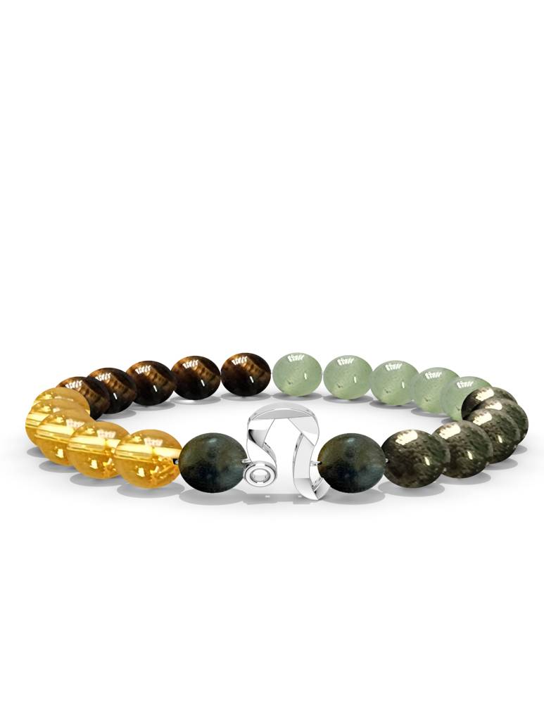925 Sterling Silver Leo Money Magnet Bracelet For Men : SILMENBR018