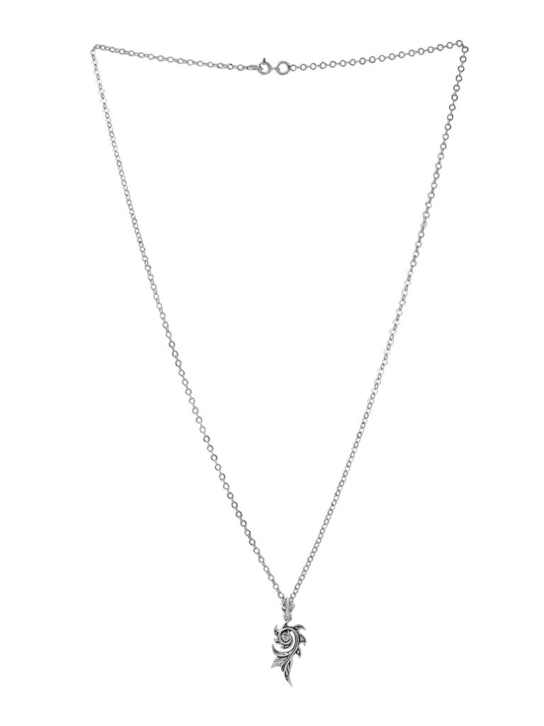 Aetherius: The Celestial Guardian Pendant With Chain For Men : SILMENP004