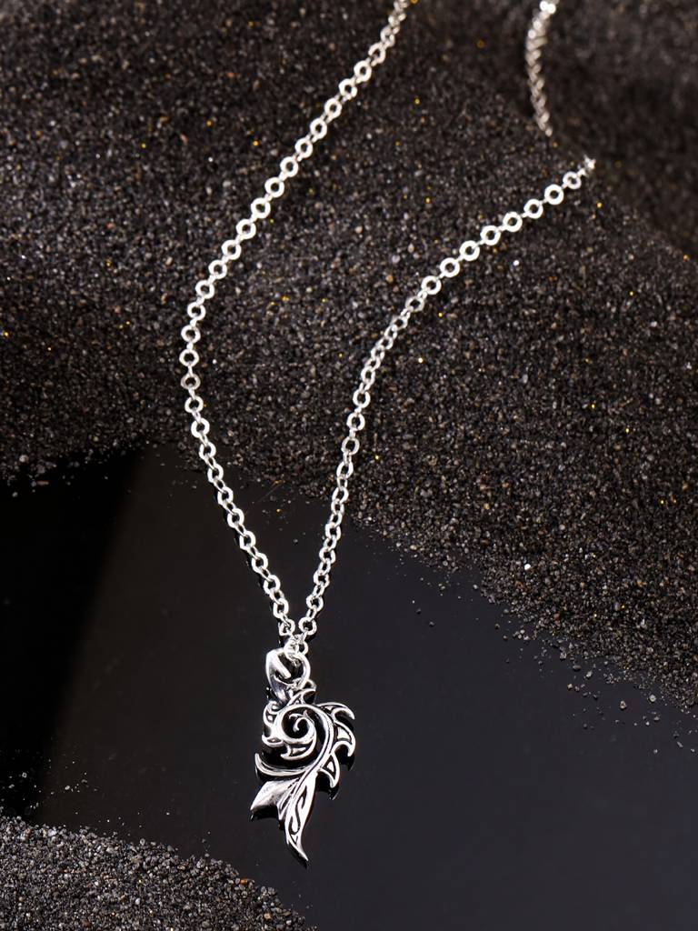 Aetherius: The Celestial Guardian Pendant With Chain For Men : SILMENP004