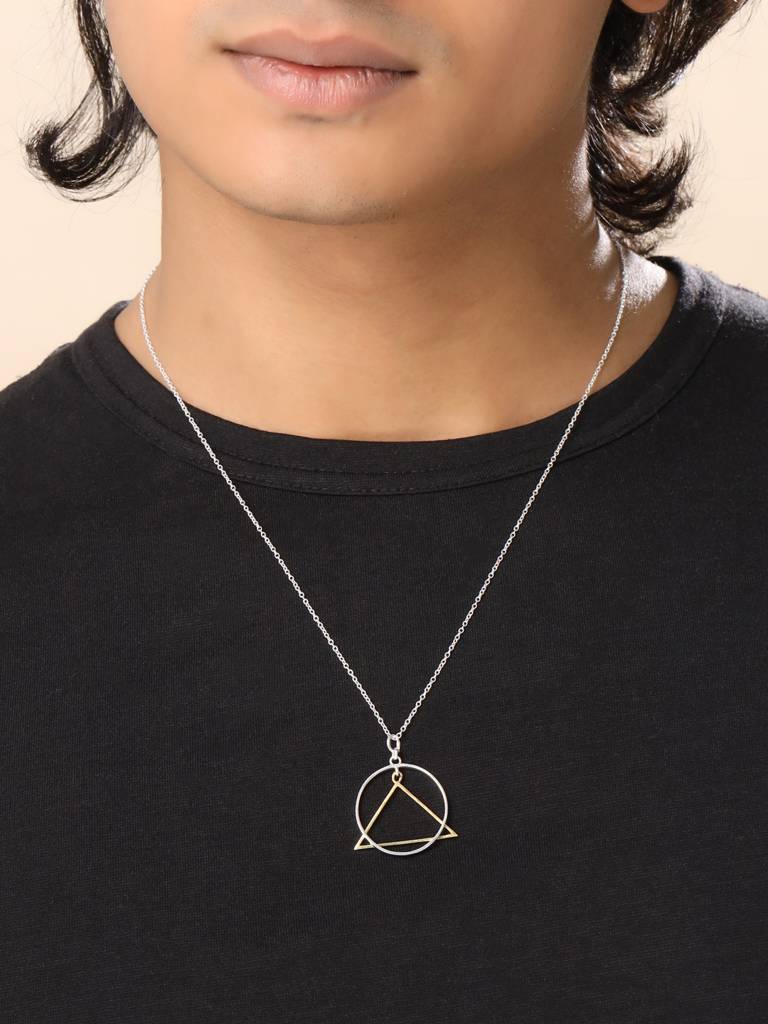 The Harmonic Vanguard Pendant With Chain For Men : SILMENP008