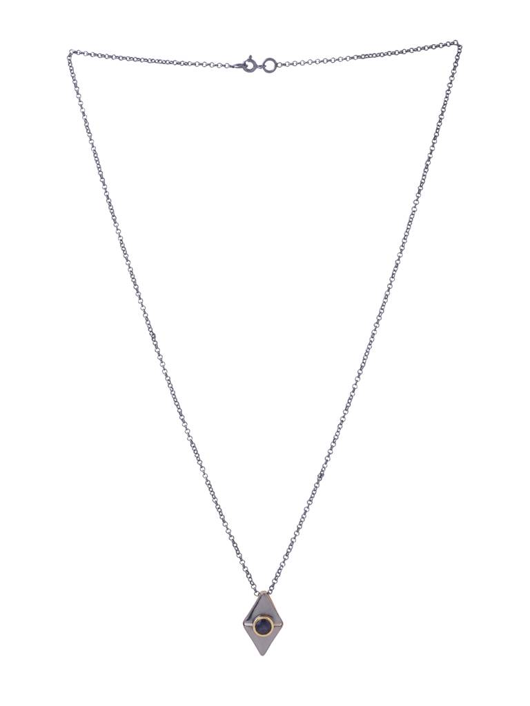 Solarius: The Noble Opulence Pendant With Chain For Men : SILMENP012