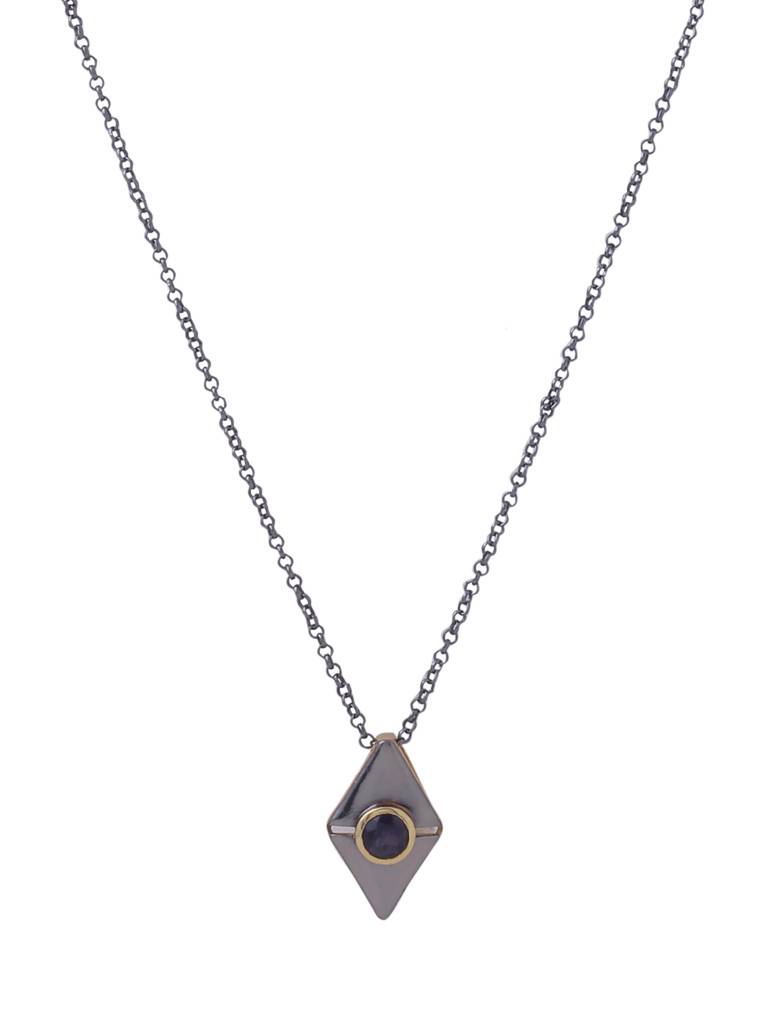 Solarius: The Noble Opulence Pendant With Chain For Men : SILMENP012